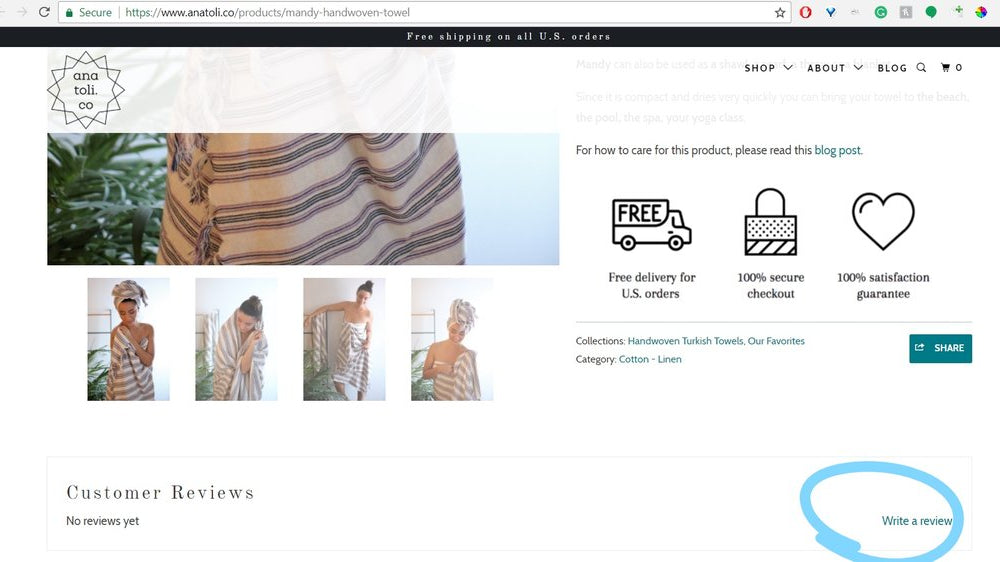 How do I leave a product review?