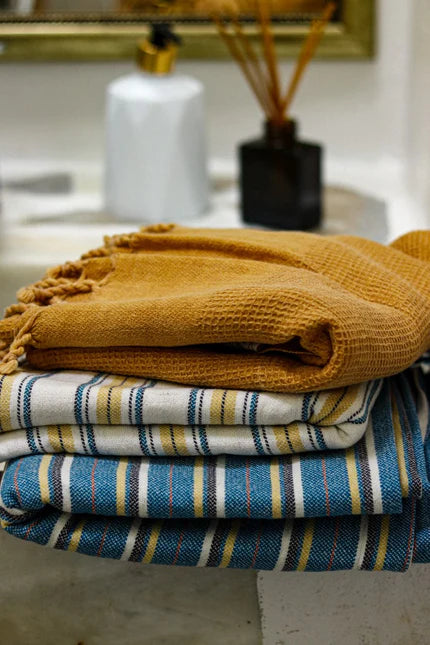 Sky Turkish Hand Towels | Ethically Made & Sustainable | 100% Turkish Cotton by Anatolico