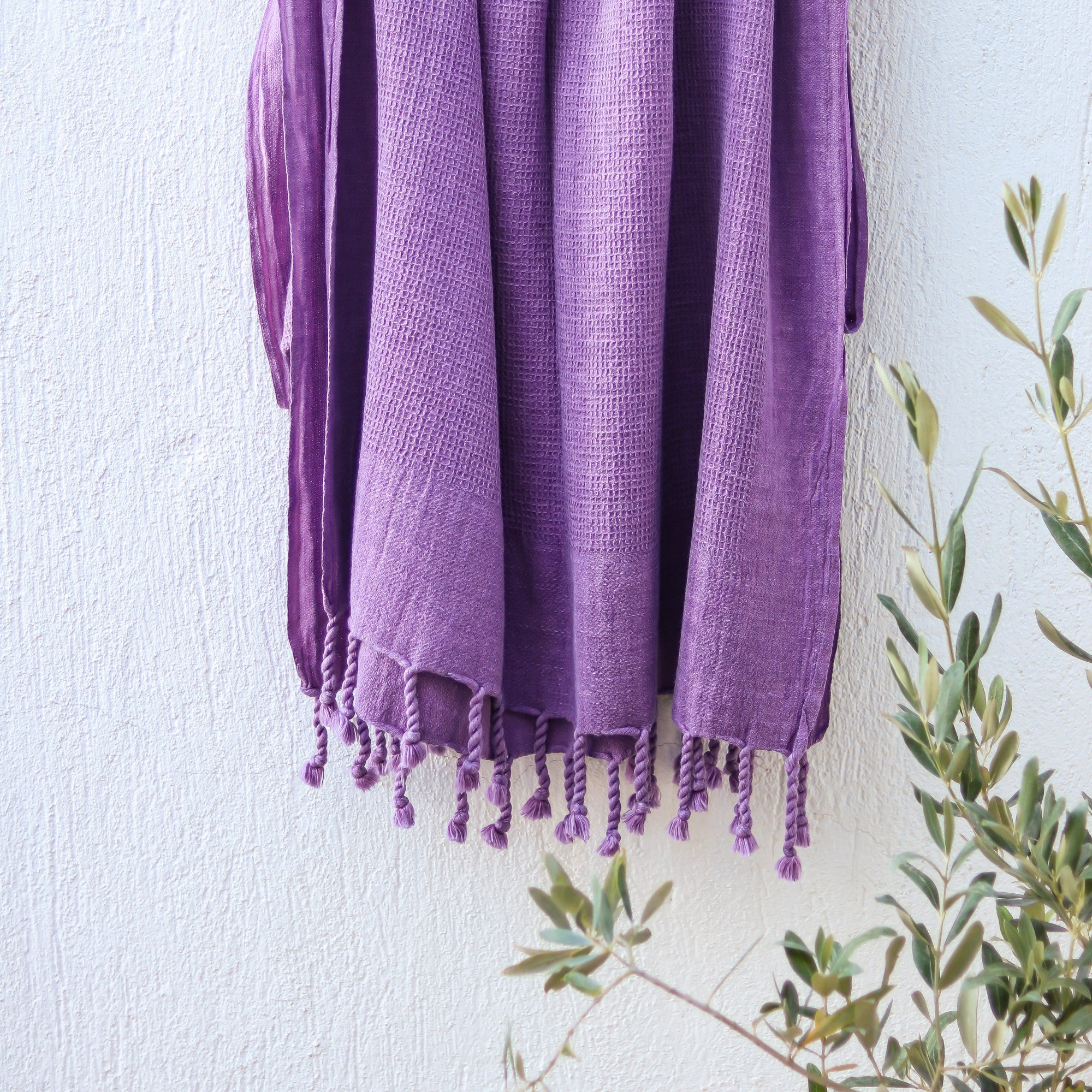 Lavender Turkish Kitchen / Hand Towel | Ethically Made & Sustainable | 100% Turkish Cotton (Purple) by Anatolico