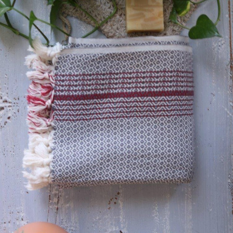 MATIA Handwoven Blanket Scarf Gray - anatolico