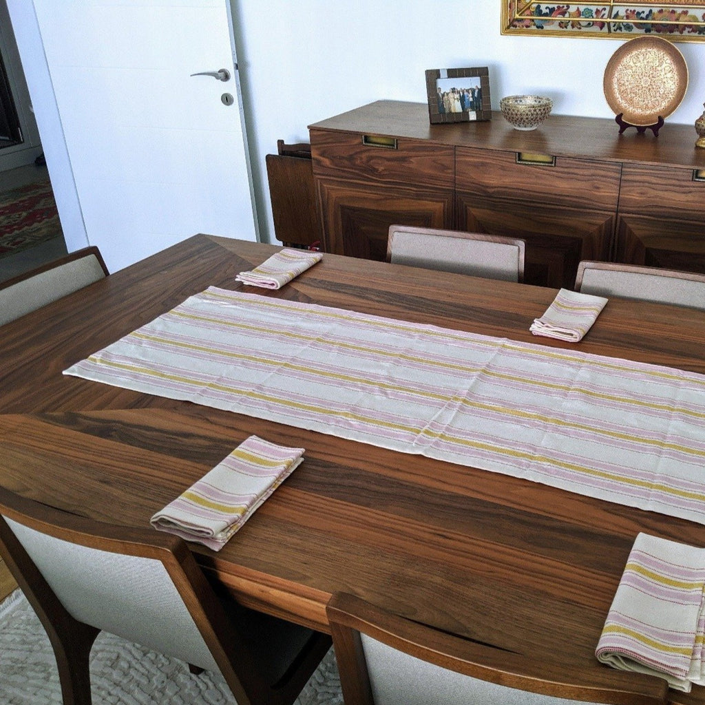 BOHO ROSE Table Runner and Napkin Set - anatolico