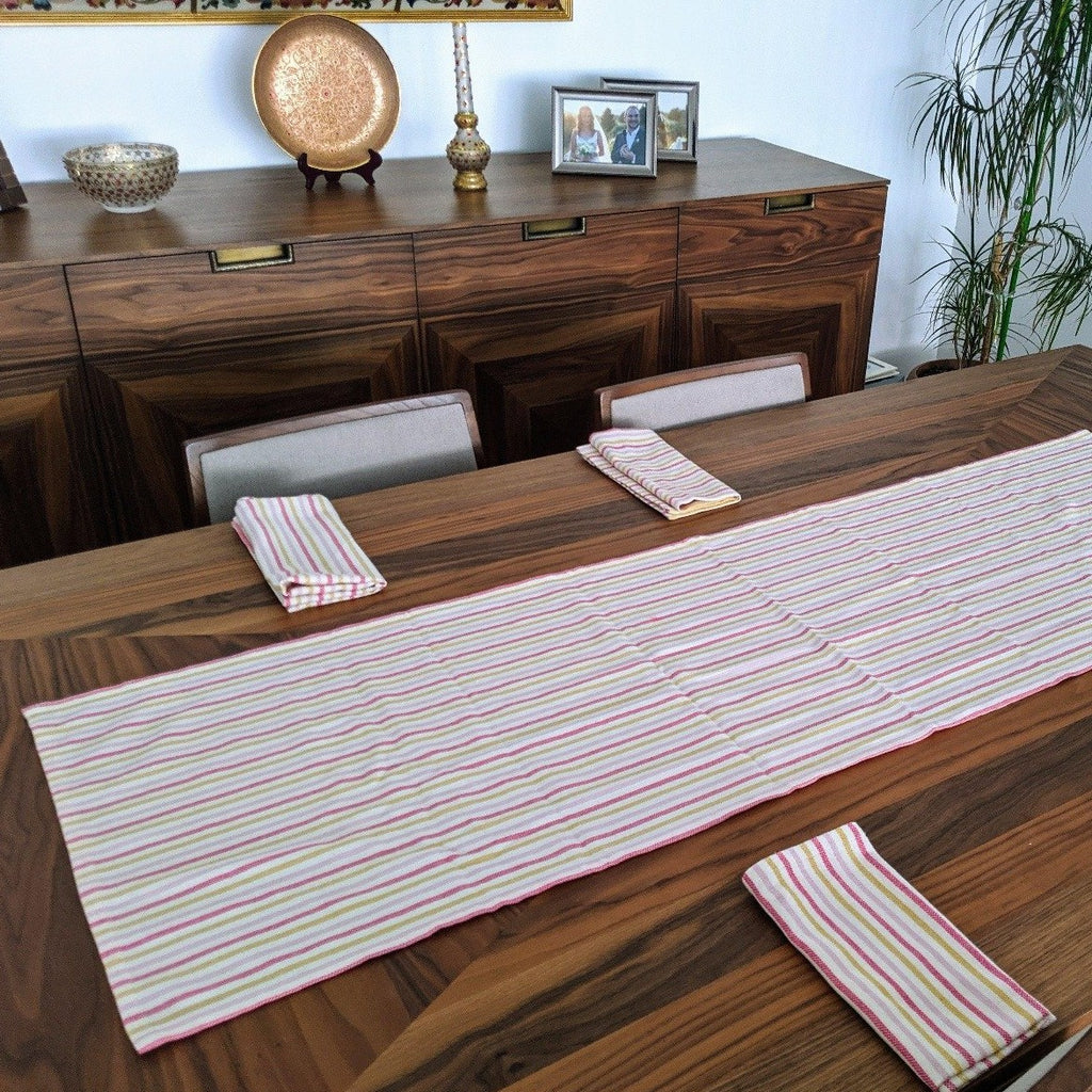 BOHO STRIPES Table Runner and Napkin Set - anatolico