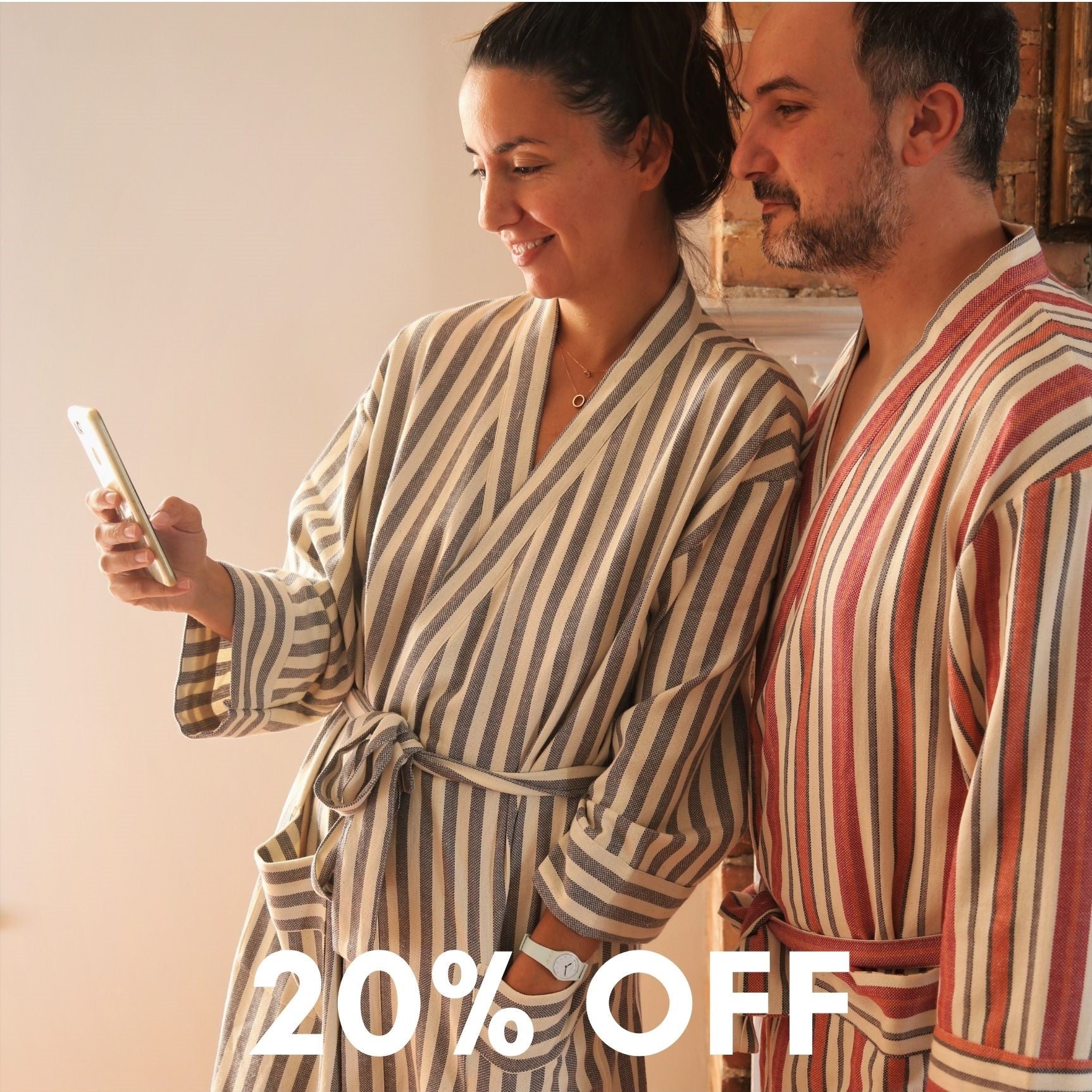 Two Unisex Turkish Towel Robes