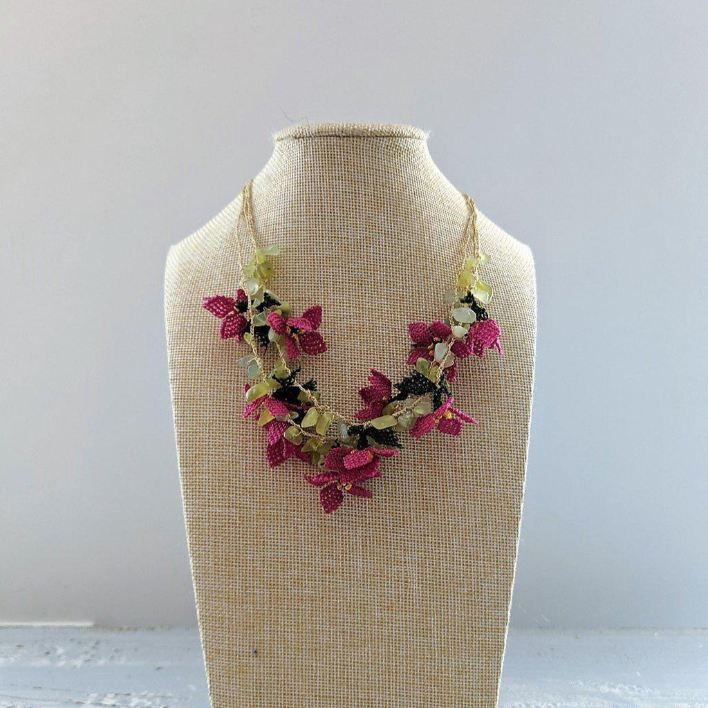 DALIA Crochet Necklace Fuschia - anatolico