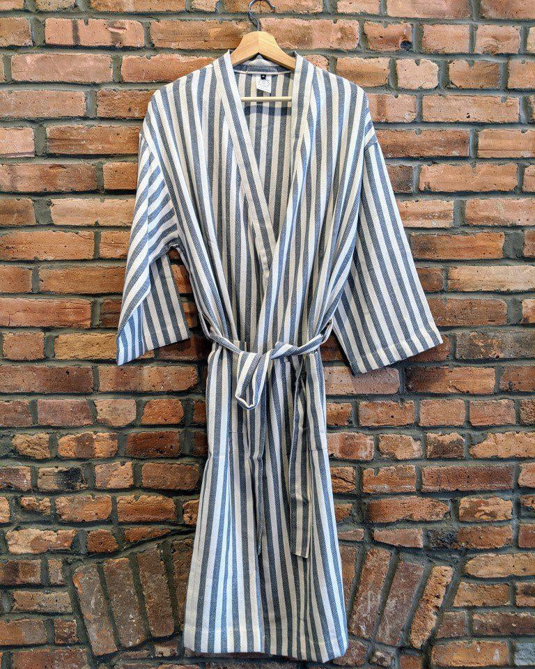 GRAY Handwoven Robe - anatolico