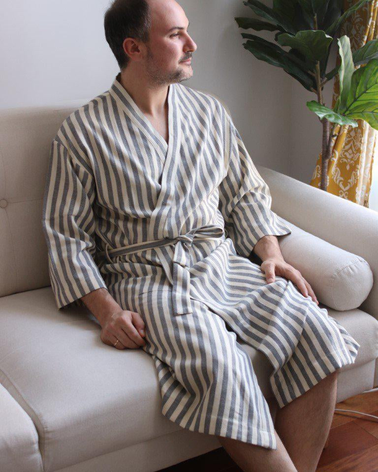 GRAY Handwoven Robe - anatolico